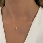 GARGANTILHA NYLON ZIRCÔNIA CRISTAL PRATA 925