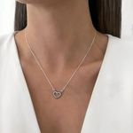 GARGANTILHA CORAÇÃO ENVELHECIDO PRATA 925