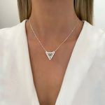 GARGANTILHA TRIÂNGULO PRATA 925