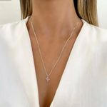 GARGANTILHA CACTO ZIRCÔNIA ROSA PRATA 925