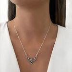 GARGANTILHA ENVELHECIDA PRATA 925