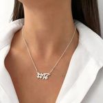 GARGANTILHA HASHTAG FÉ ZIRCÔNIA CRISTAL ELO PORTUGUÊS PRATA 925