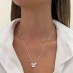 GARGANTILHA BORBOLETA PRATA 925