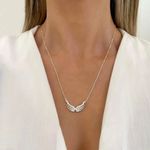 GARGANTILHA ASA ZIRCÔNIA LARANJA PRATA 925