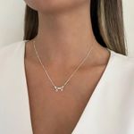 GARGANTILHA CANGA DOIS CORAÇÕES OPÇÕES DE PINGENTE MENINO OU MENINA PRATA 925