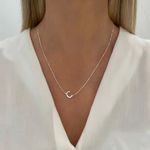 GARGANTILHA LETRA C PRATA 925