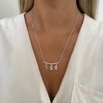 GARGANTILHA ZIRCÔNIA CRISTAL TRÊS MENINOS PRATA 925