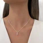 GARGANTILHA PINGENTE DE ELO PRATA 925