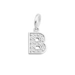 PINGENTE LETRA ZIRCÔNIA CRISTAL PRATA 925