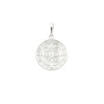 PINGENTE MEDALHA SÃO BENTO PRATA 925