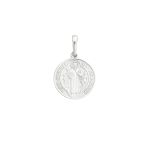 PINGENTE MEDALHA SÃO BENTO PRATA 925