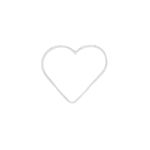 PINGENTE CORAÇÃO VAZADO LISO PRATA 925