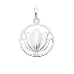 PINGENTE FLOR DE LÓTUS PRATA 925