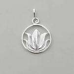 PINGENTE FLOR DE LÓTUS PRATA 925