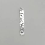 PINGENTE PLACA FÉ NA VIDA PRATA 925