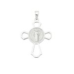 PINGENTE CRUZ SÃO BENTO PRATA 925
