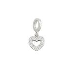 BERLOQUE CORAÇÃO ZIRCÔNIA CRISTAL PRATA 925