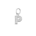 PINGENTE LETRA ZIRCÔNIA CRISTAL PRATA 925