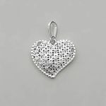 PINGENTE CORAÇÃO TRABALHADO PRATA 925