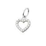 BERLOQUE CORAÇÃO ZIRCÔNIA PRATA 925