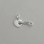 PINGENTE DUPLO CORAÇÃO CHAVE BEST FRIEND PRATA 925