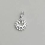 PINGENTE SOL ZIRCÔNIA CRISTAL PRATA 925