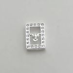 PINGENTE QUADRADO ESPÍRITO SANTO ZIRCÔNIA CRISTAL PRATA 925 