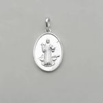 PINGENTE OVAL SÃO BENTO PRATA 925