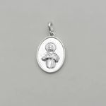 PINGENTE OVAL CORAÇÃO DE MARIA PRATA 925