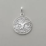 PINGENTE MEDALHA ÁRVORE DA VIDA PRATA 925