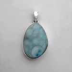 PINGENTE PEDRA NATURAL LARIMAR PRATA 925