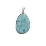 PINGENTE PEDRA NATURAL LARIMAR PRATA 925