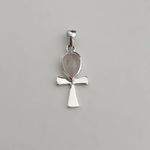 PINGENTE CRUZ PEDRA NATURAL PRATA 925
