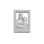 PINGENTE MARIA E JESUS ZIRCÔNIA CRISTAL PRATA 925
