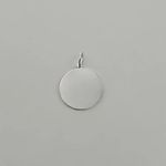 PINGENTE REDONDO MEDALHA LISA PRATA 925