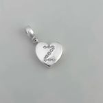 PINGENTE DE CORAÇÃO LETRA Z BERLOQUE PRATA 925