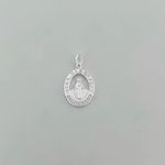 PINGENTE NOSSA SENHORA DAS GRAÇAS ZIRCÔNIA CRISTAL PRATA 925