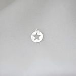 PINGENTE MEDALHA ESTRELA VAZADA PRATA 925