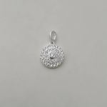 PINGENTE REDONDO ZIRCÔNIA CRISTAL PRATA 925