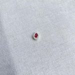 PINGENTE GOTA ZIRCÔNIA ROSA ESCURO PRATA 925