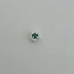 PINGENTE REDONDO ZIRCÔNIA CRISTAL E VERDE PRATA 925