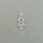 PINGENTE MENINA VAZADO PRATA 925