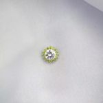 PINGENTE ZIRCÔNIA AMARELO E CRISTAL PRATA 925