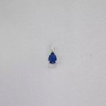 PINGENTE GOTA ZIRCÔNIA AZUL ESCURO PRATA 925
