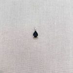 PINGENTE GOTA ZIRCÔNIA ONIX PRATA 925