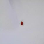 PINGENTE GOTA ZIRCÔNIA VERMELHO PRATA 925