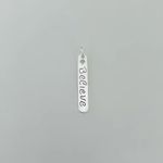 PINGENTE PLACA BELIEVE PRATA 925