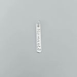 PINGENTE PLACA NAMASTÊ PRATA 925