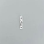 PINGENTE PLACA PEACE (PAZ) PRATA 925