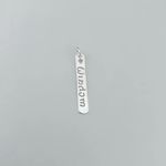 PINGENTE PLACA WISDOM (SABEDORIA) PRATA 925